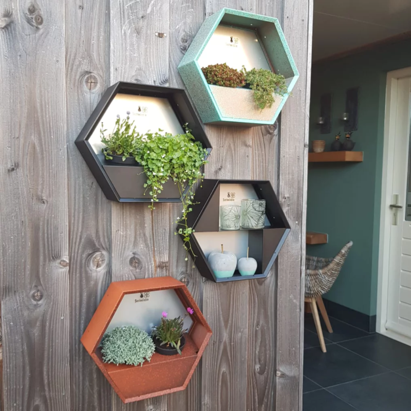 Susteelable Wandblumenkasten orange